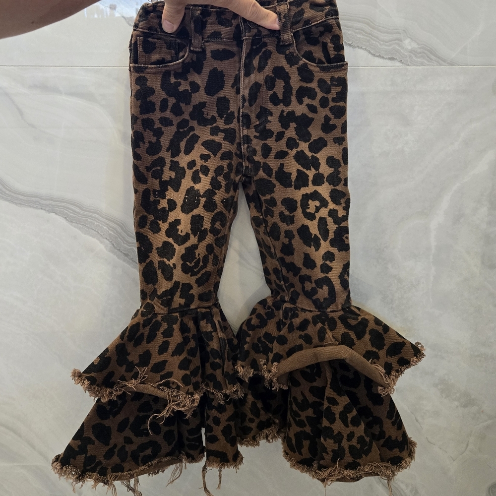 Levi's Leopard Print Bell Bottoms
